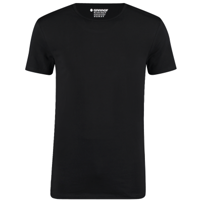 Garage Bio Cotton Body Fit O-Neck (0221) T-Shirt Black (2 Pack)