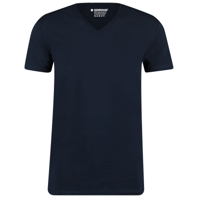 Garage Bio Cotton Body Fit V-Neck (0222) T-Shirt Navy (2 Pack)