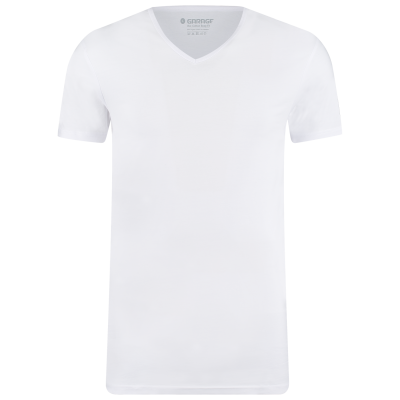 Garage Bio Cotton Body Fit V-Neck (0222) T-Shirt White (2 Pack)