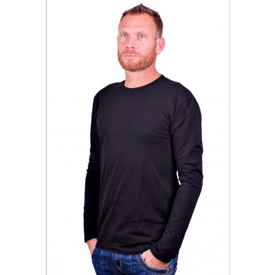 Alan Red Longsleeve stretch round neck Olbia Black