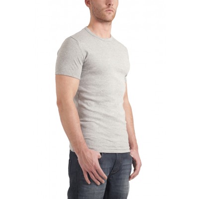 Garage Basic T-Shirt Round Neck Light Grey Semi Bodyfit (art 0301)