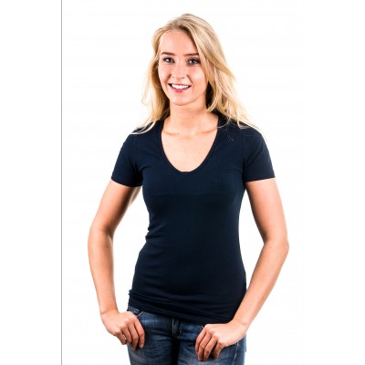 Garage T-Shirt Ladies V-Neck Navy ( art 0702)