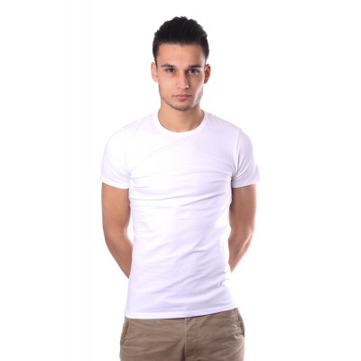 HOM Smart cotton tee Crew Neck White