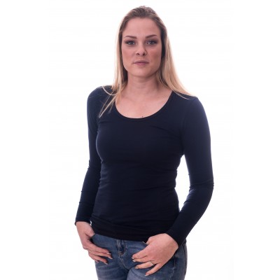 Claesens Women T-shirt o-neck longsleeve Navy Blue (8016)