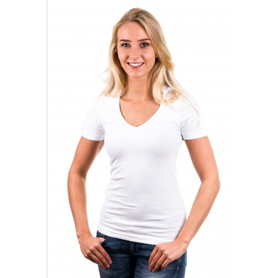 Garage T-Shirt Ladies V-Neck White ( art 0702)