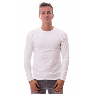 Claesens Longsleeve Round Neck White ( CL 1022)