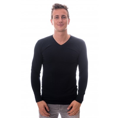 Claesens Men Longsleeve V-neck Navy ( CL 1024 )