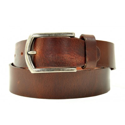 Petrol Leather Jeans Belt Brown ( 40871) afbeelding