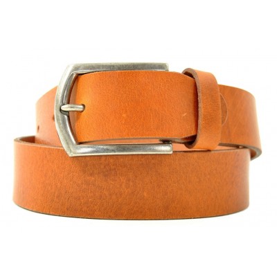 Petrol Leather Jeans Belt Cognac (40871) afbeelding