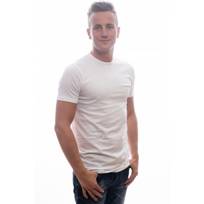 Slater T-Shirt Basic Fit O-Neck white EXTRA LONG Two Pack (art 7700)