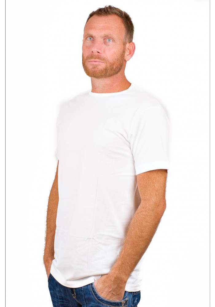 Alan Red T-Shirt Long White( 2 pack)