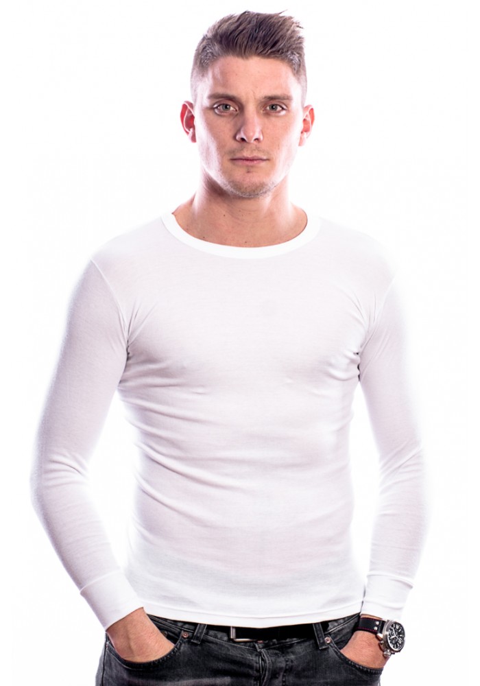 Wit heren 2025 shirt lange mouw
