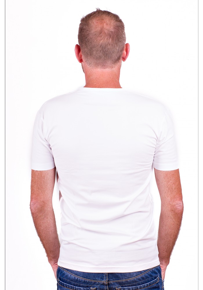 Alan Red T-Shirt V-Hals White ( two pack )