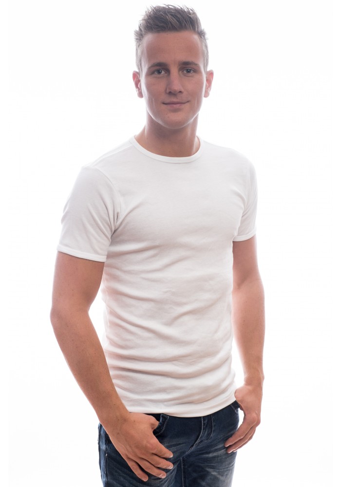 Witte basic shirts 2025 heren