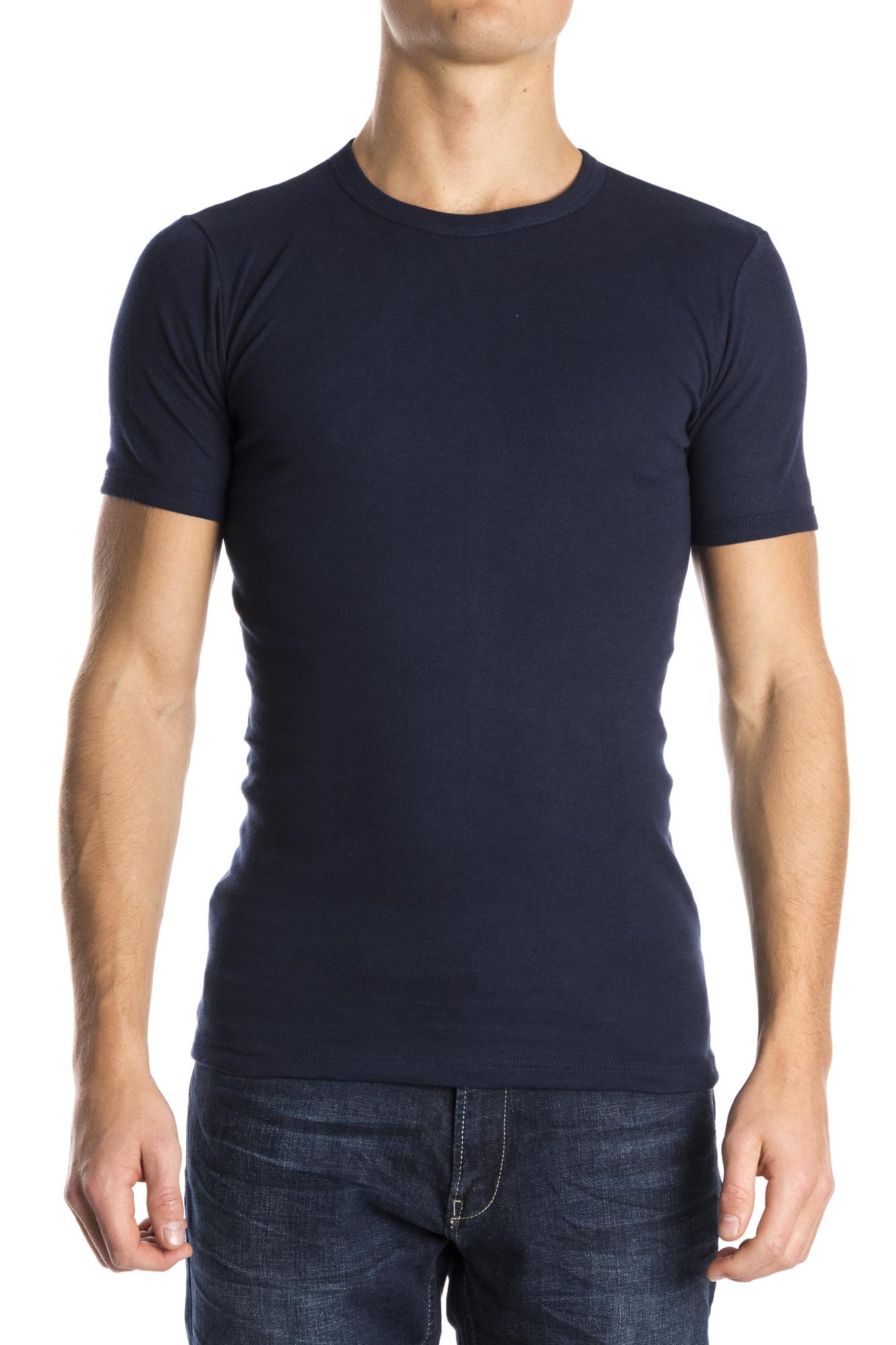 Beeren Men T Shirt Ronde Hals blauw 3 Pack