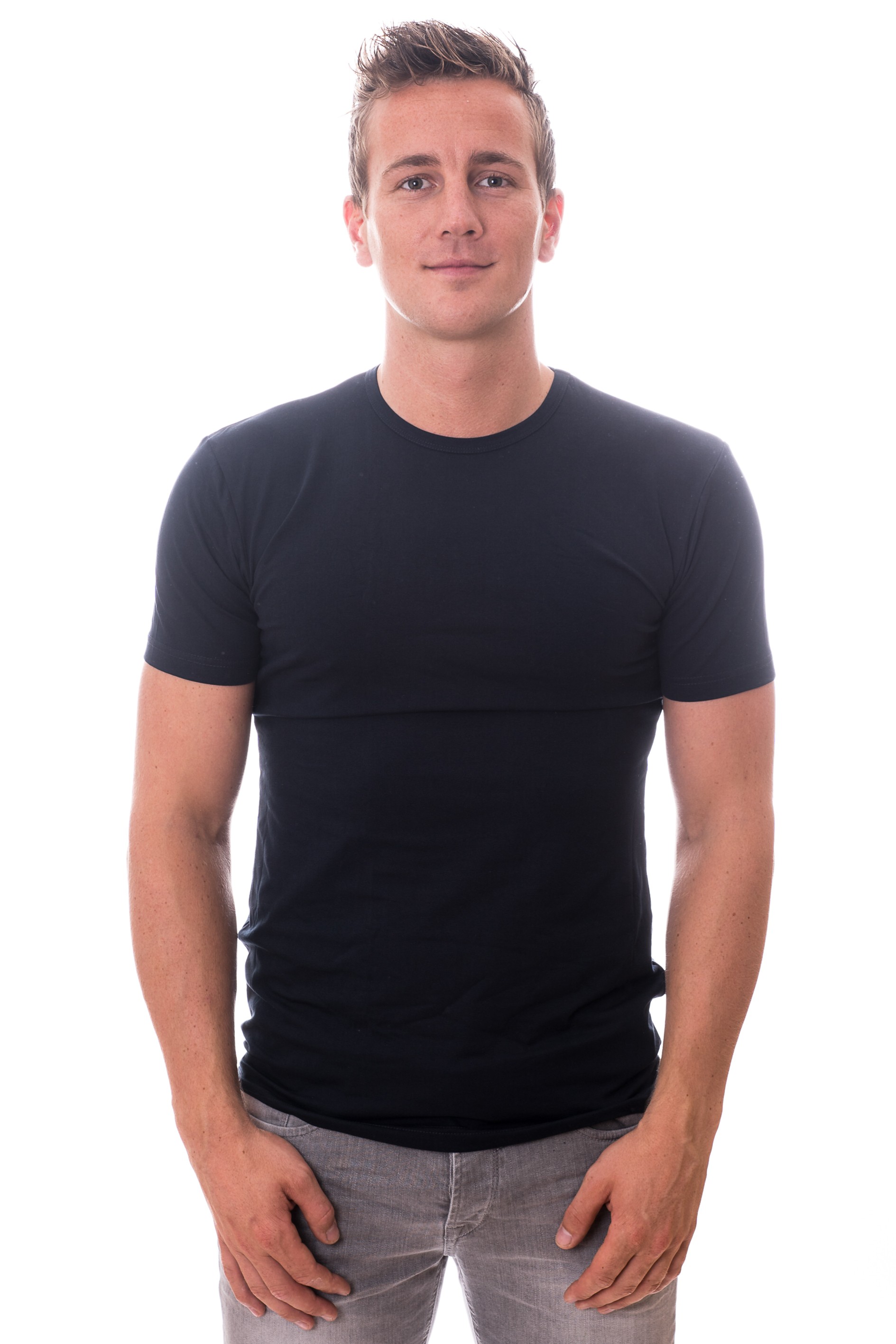 geweld Illusie lint Claesens T-Shirt Round Neck Blue Stretch ( CL 1021)