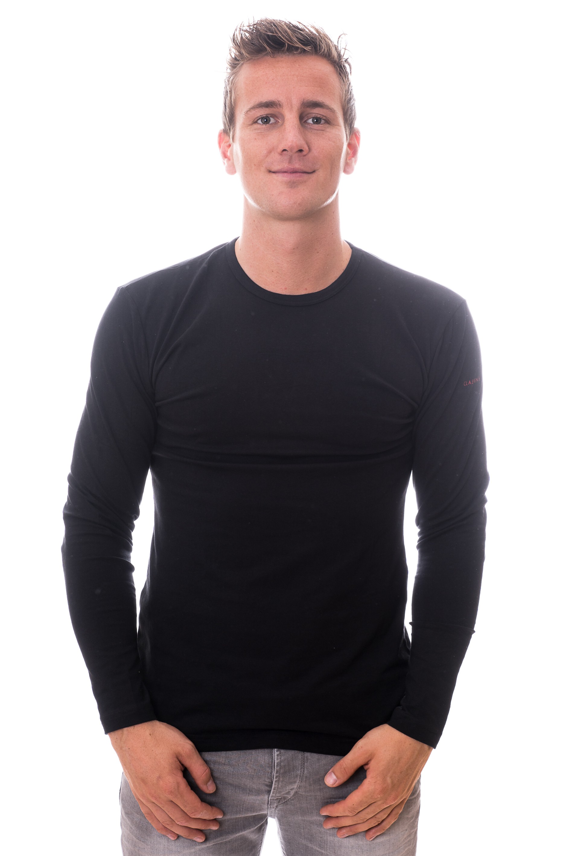 Claesens Men longsleeve O neck Black CL 1022
