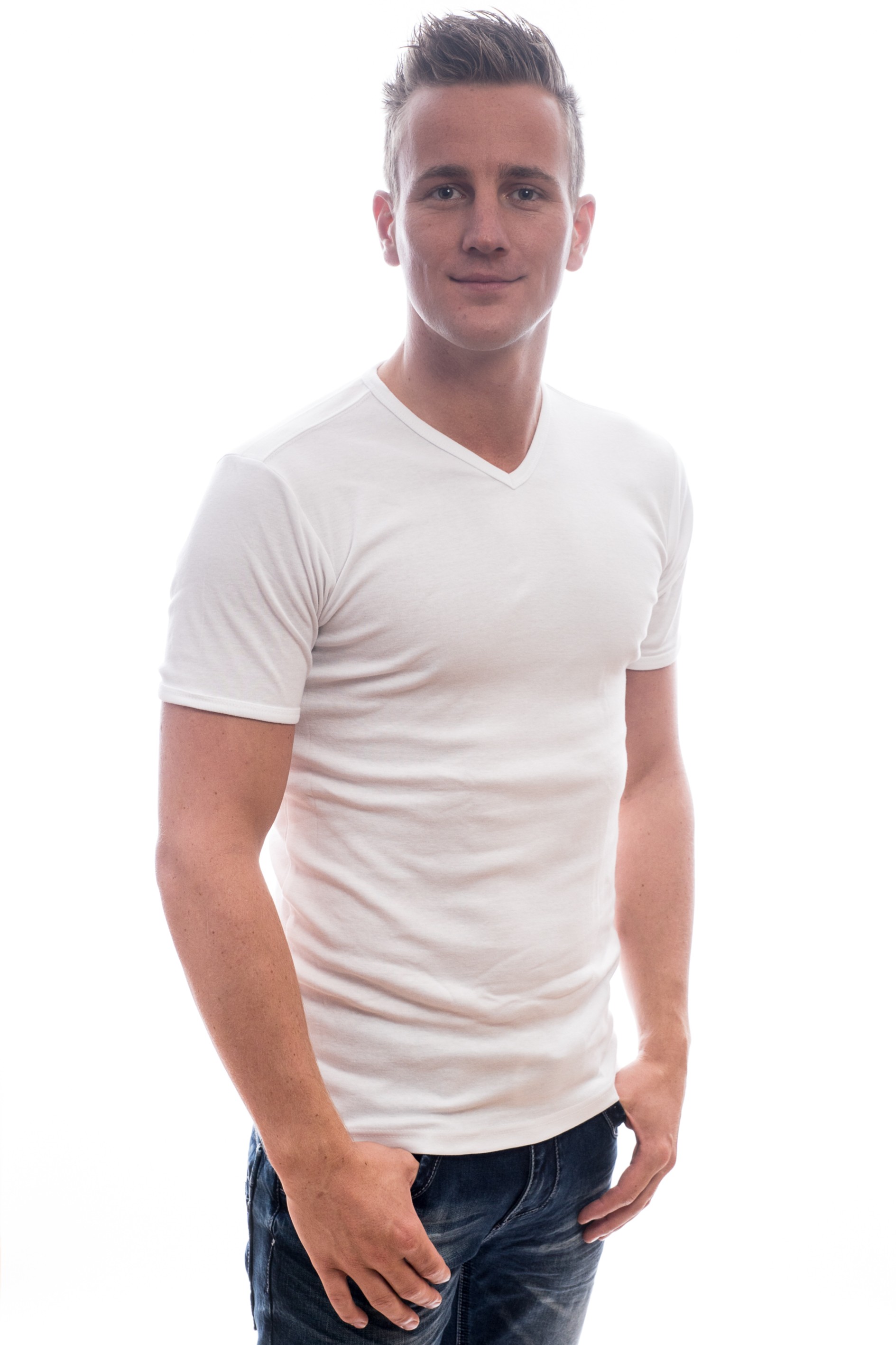 Petrol Industries Men T Shirt Basic V Neck White