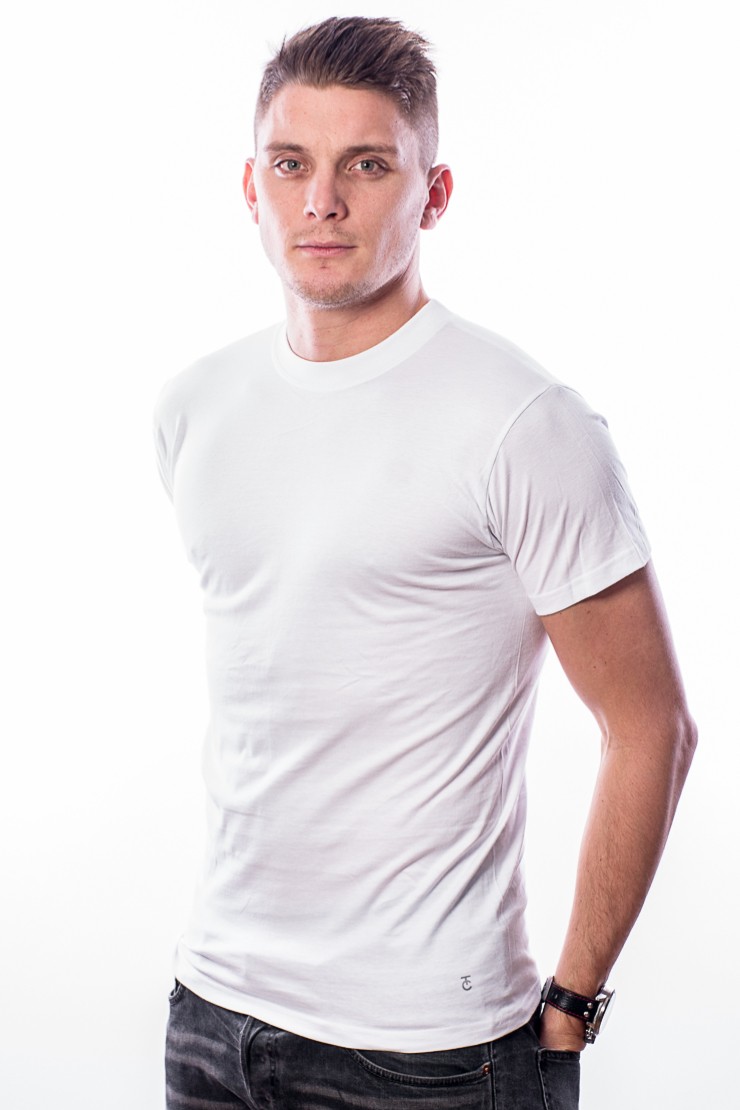 Ten Cate Men Stretch T Shirt Round Neck White Two Pack 30227