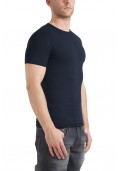 Garage T-shirt round neck bodyfit navy ( stretch)