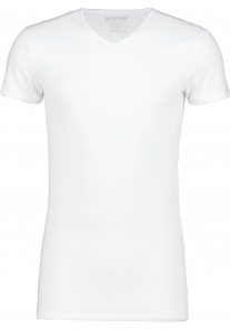 Slater T-Shirt Stretch Extra Long Fit V-Neck (two pack) White