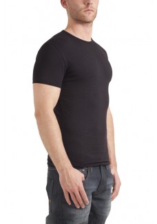 Garage T-shirt round neck bodyfit black ( stretch )