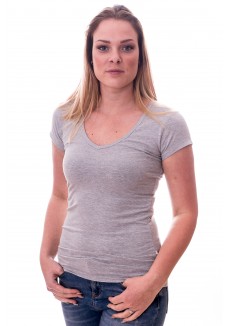 Claesens Women T-Shirt V-hals s/s Grey ( cl 8010 )