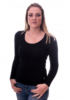 Claesens Women T-shirt o-neck longsleeve Black ( 8016) 