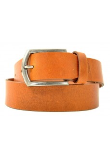 Petrol Leather Jeans Belt Cognac