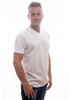 Slater Basic T-Shirt V- neck White