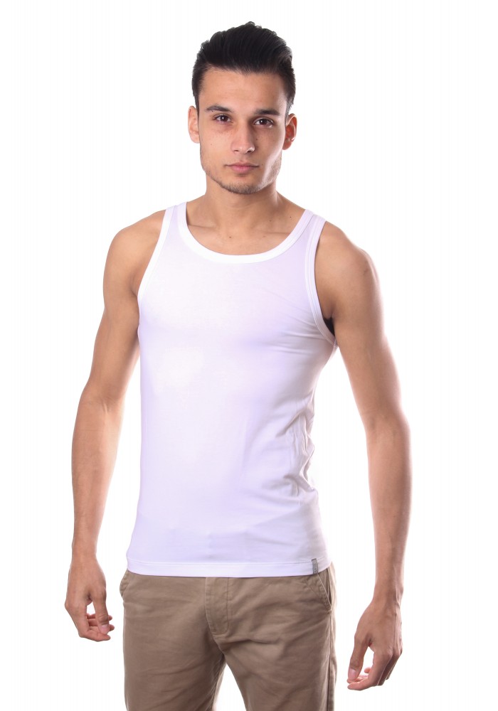 Schiesser Men Singlet Shirt White