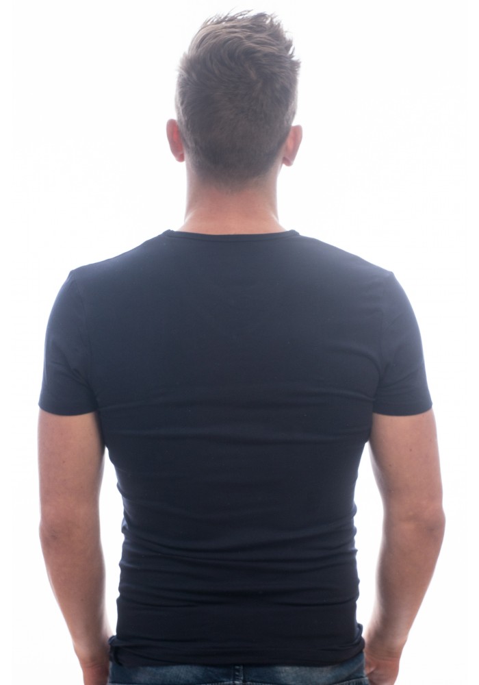 Slater V-neck blue navy denim 