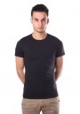 HOM Smart cotton tee Crew Neck Black.