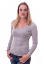 Claesens Women T-shirt o-neck longsleeve Light Grey ( 8016)