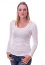 Claesens Women T-shirt o-neck longsleeve White ( 8016)