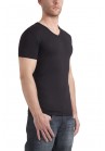 Garage T-Shirt V-neck bodyfit black ( stretch)