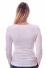 Claesens Women T-shirt o-neck longsleeve White( 8016) 