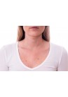 Claesens Women T-Shirt V-Neck l/s White( 8011 ) 