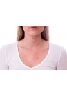 Claesens Women T-Shirt V-Neck l/s White( 8011 ) 