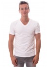 Claesens Stretch T-Shirt Wit V-hals 