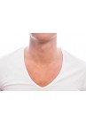 Slater Stretch T-Shirt Deep V-Hals white( two pack )