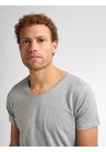 Petrol v-neck grey 